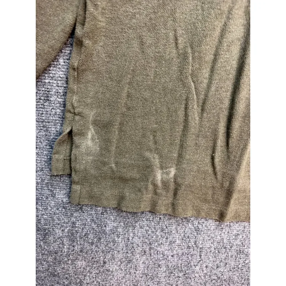 Polo Ralph Lauren Men's Olive Green Long Sleeve Cotton Polo Shirt Size XL